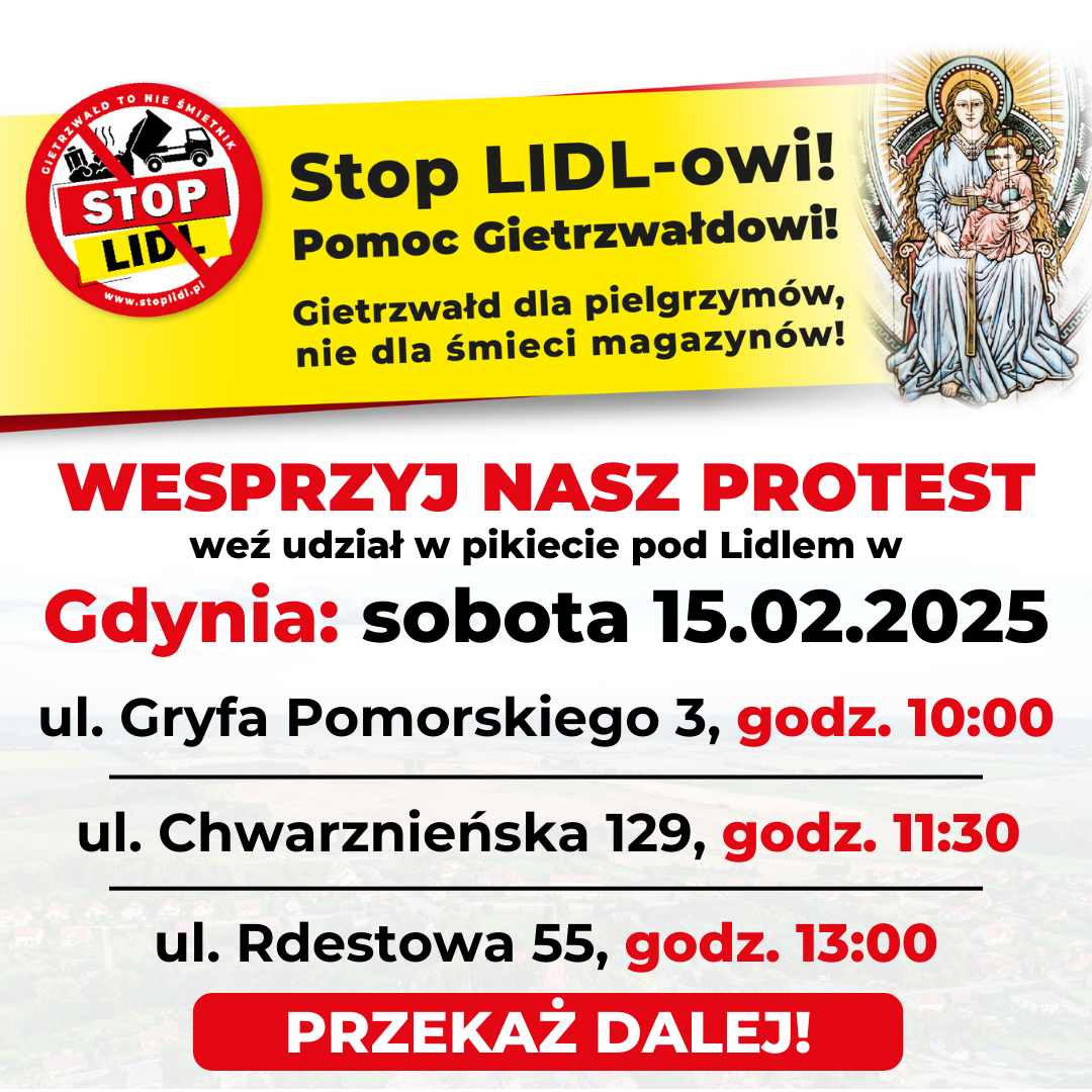 Gdynia plakat pikiet luty 2025